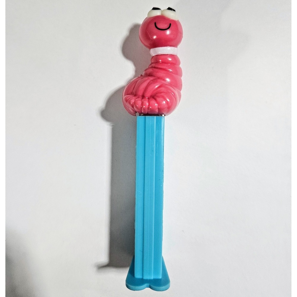 Pez Bugz Pink Worm Vintage 2000 Pez Dispenser Hungary Blue Stem